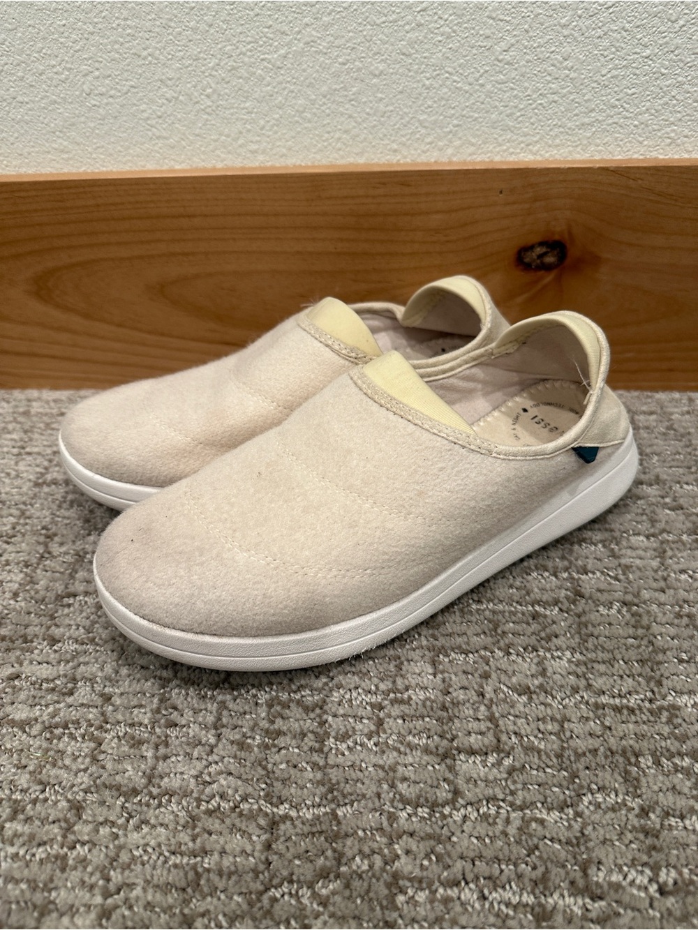 Vessi Cream Slip-On Flats